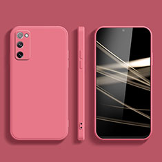 Custodia Silicone Ultra Sottile Morbida 360 Gradi Cover S03 per Samsung Galaxy S20 FE 4G Rosa Caldo