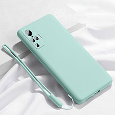 Custodia Silicone Ultra Sottile Morbida 360 Gradi Cover S03 per Vivo X50 Pro 5G Cielo Blu