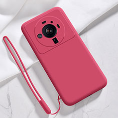 Custodia Silicone Ultra Sottile Morbida 360 Gradi Cover S03 per Xiaomi Mi 12 Ultra 5G Rosso