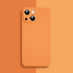 Custodia Silicone Ultra Sottile Morbida 360 Gradi Cover S04 per Apple iPhone 15 Arancione
