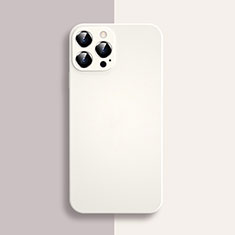 Custodia Silicone Ultra Sottile Morbida 360 Gradi Cover S04 per Apple iPhone 15 Pro Bianco