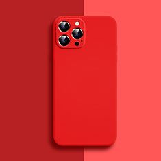 Custodia Silicone Ultra Sottile Morbida 360 Gradi Cover S04 per Apple iPhone 15 Pro Max Rosso
