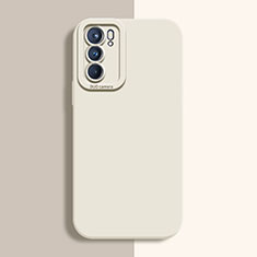 Custodia Silicone Ultra Sottile Morbida 360 Gradi Cover S04 per Oppo Reno6 Pro 5G India Bianco