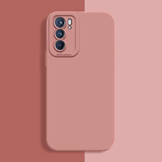 Custodia Silicone Ultra Sottile Morbida 360 Gradi Cover S04 per Oppo Reno6 Pro 5G India Rosa