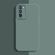 Custodia Silicone Ultra Sottile Morbida 360 Gradi Cover S04 per Oppo Reno6 Pro 5G India Verde Pastello