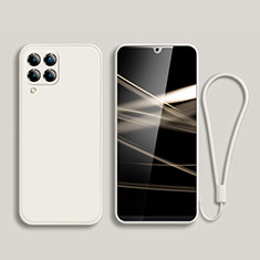 Custodia Silicone Ultra Sottile Morbida 360 Gradi Cover S04 per Samsung Galaxy A12 Bianco