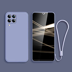 Custodia Silicone Ultra Sottile Morbida 360 Gradi Cover S04 per Samsung Galaxy M12 Grigio Lavanda