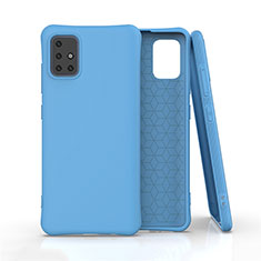 Custodia Silicone Ultra Sottile Morbida 360 Gradi Cover S04 per Samsung Galaxy M40S Cielo Blu