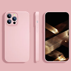 Custodia Silicone Ultra Sottile Morbida 360 Gradi Cover S05 per Apple iPhone 14 Pro Rosa