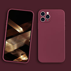 Custodia Silicone Ultra Sottile Morbida 360 Gradi Cover S05 per Apple iPhone 14 Pro Rosso Rosa