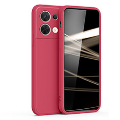 Custodia Silicone Ultra Sottile Morbida 360 Gradi Cover S05 per Oppo Reno8 Pro 5G Rosa Caldo