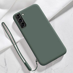 Custodia Silicone Ultra Sottile Morbida 360 Gradi Cover S05 per Samsung Galaxy S21 5G Verde Notte