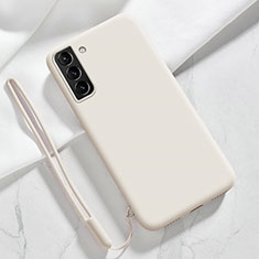 Custodia Silicone Ultra Sottile Morbida 360 Gradi Cover S05 per Samsung Galaxy S21 FE 5G Bianco