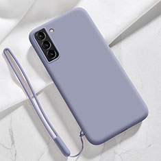 Custodia Silicone Ultra Sottile Morbida 360 Gradi Cover S05 per Samsung Galaxy S21 Plus 5G Grigio Lavanda