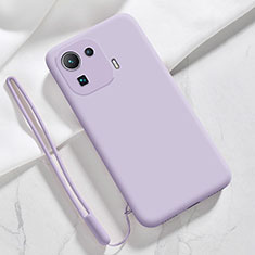 Custodia Silicone Ultra Sottile Morbida 360 Gradi Cover S05 per Xiaomi Mi 11 Pro 5G Lavanda