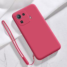 Custodia Silicone Ultra Sottile Morbida 360 Gradi Cover S05 per Xiaomi Mi 11 Pro 5G Rosso