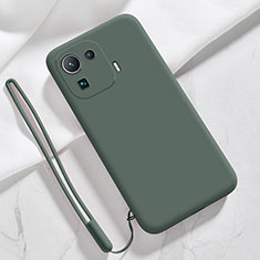 Custodia Silicone Ultra Sottile Morbida 360 Gradi Cover S05 per Xiaomi Mi 11 Pro 5G Verde Notte