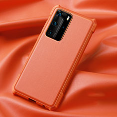 Custodia Silicone Ultra Sottile Morbida 360 Gradi Cover S06 per Huawei P40 Pro Arancione