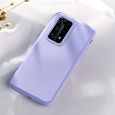 Custodia Silicone Ultra Sottile Morbida 360 Gradi Cover S07 per Huawei P40 Pro+ Plus Viola