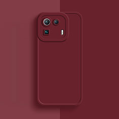 Custodia Silicone Ultra Sottile Morbida 360 Gradi Cover S07 per Xiaomi Mi 11 Pro 5G Rosso