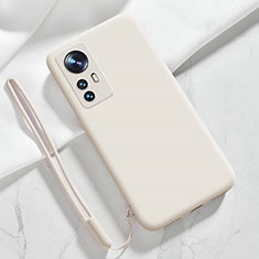 Custodia Silicone Ultra Sottile Morbida 360 Gradi Cover S07 per Xiaomi Mi 12 5G Bianco
