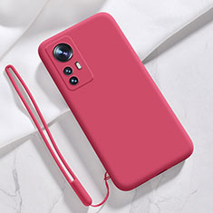 Custodia Silicone Ultra Sottile Morbida 360 Gradi Cover S07 per Xiaomi Mi 12 5G Rosso