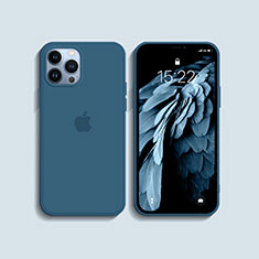 Custodia Silicone Ultra Sottile Morbida 360 Gradi Cover S08 per Apple iPhone 13 Pro Blu