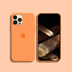 Custodia Silicone Ultra Sottile Morbida 360 Gradi Cover S08 per Apple iPhone 14 Pro Max Arancione