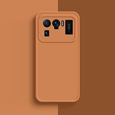 Custodia Silicone Ultra Sottile Morbida 360 Gradi Cover S08 per Xiaomi Mi 11 Ultra 5G Arancione