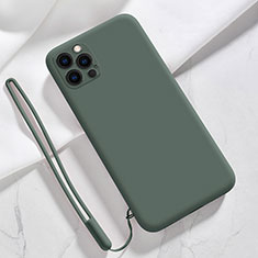 Custodia Silicone Ultra Sottile Morbida 360 Gradi Cover S09 per Apple iPhone 14 Pro Max Verde