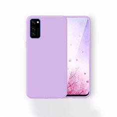 Custodia Silicone Ultra Sottile Morbida 360 Gradi Cover T01 per Huawei Honor View 30 Pro 5G Viola