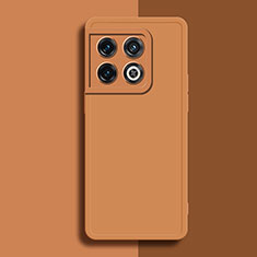 Custodia Silicone Ultra Sottile Morbida 360 Gradi Cover YK1 per OnePlus 10 Pro 5G Arancione