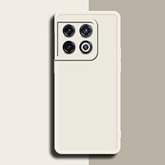 Custodia Silicone Ultra Sottile Morbida 360 Gradi Cover YK1 per OnePlus 10 Pro 5G Bianco