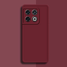 Custodia Silicone Ultra Sottile Morbida 360 Gradi Cover YK1 per OnePlus 10 Pro 5G Rosso Rosa