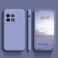 Custodia Silicone Ultra Sottile Morbida 360 Gradi Cover YK1 per OnePlus 11 5G Grigio Lavanda