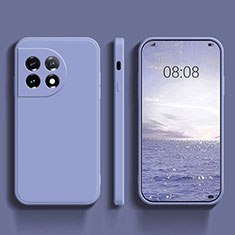 Custodia Silicone Ultra Sottile Morbida 360 Gradi Cover YK1 per OnePlus 11R 5G Grigio Lavanda