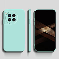 Custodia Silicone Ultra Sottile Morbida 360 Gradi Cover YK1 per OnePlus 12 5G Ciano