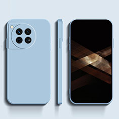 Custodia Silicone Ultra Sottile Morbida 360 Gradi Cover YK1 per OnePlus 12 5G Cielo Blu