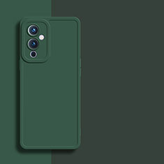 Custodia Silicone Ultra Sottile Morbida 360 Gradi Cover YK1 per OnePlus 9 5G Verde