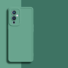 Custodia Silicone Ultra Sottile Morbida 360 Gradi Cover YK1 per OnePlus 9 5G Verde Pastello