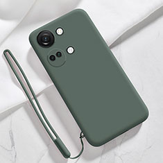 Custodia Silicone Ultra Sottile Morbida 360 Gradi Cover YK1 per OnePlus Ace 2V 5G Verde Notte