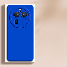 Custodia Silicone Ultra Sottile Morbida 360 Gradi Cover YK1 per Oppo Find X6 Pro 5G Blu