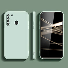 Custodia Silicone Ultra Sottile Morbida 360 Gradi Cover YK1 per Samsung Galaxy A21 Verde Pastello