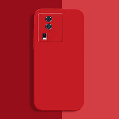 Custodia Silicone Ultra Sottile Morbida 360 Gradi Cover YK1 per Vivo iQOO Neo7 5G Rosso