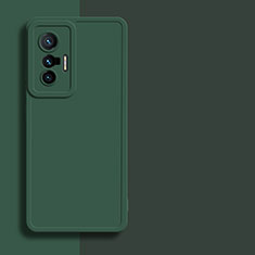 Custodia Silicone Ultra Sottile Morbida 360 Gradi Cover YK1 per Vivo X70 5G Verde Notte