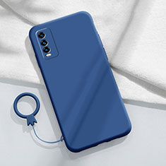 Custodia Silicone Ultra Sottile Morbida 360 Gradi Cover YK1 per Vivo Y11s Blu