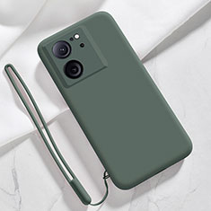 Custodia Silicone Ultra Sottile Morbida 360 Gradi Cover YK1 per Xiaomi Mi 13T 5G Verde Notte