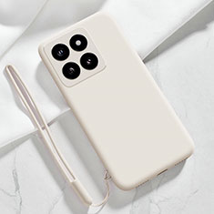 Custodia Silicone Ultra Sottile Morbida 360 Gradi Cover YK1 per Xiaomi Mi 14 5G Bianco