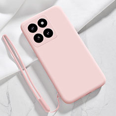 Custodia Silicone Ultra Sottile Morbida 360 Gradi Cover YK1 per Xiaomi Mi 14 5G Rosa