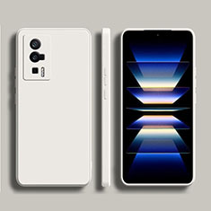 Custodia Silicone Ultra Sottile Morbida 360 Gradi Cover YK1 per Xiaomi Poco F5 Pro 5G Bianco